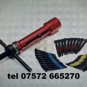 Door Lock Cylinder Puller Quality Locksmith Tool for Removing Locks & 30 SPECIAL Screws in Leather Carry Case