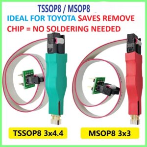 EEPROM POGO ADAPTERS TSSOP & MSOP SET SAVES DESOLDERING & RESODERING TINY MICRO EEPROM CHIP = NO SOLDERING IDEAL TOYOTA ETC.