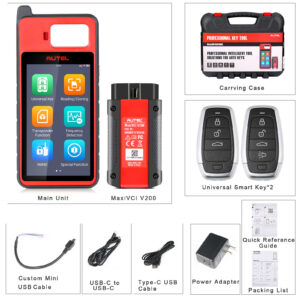 2026 Autel KM100 Key Generator Kit IMMO Learning Chip Read/Write Cloning Frequency Detection Program With Built-in APB112 for Emergency Start Situations ie Lost All Keys Toyota Lexus SMART Key.