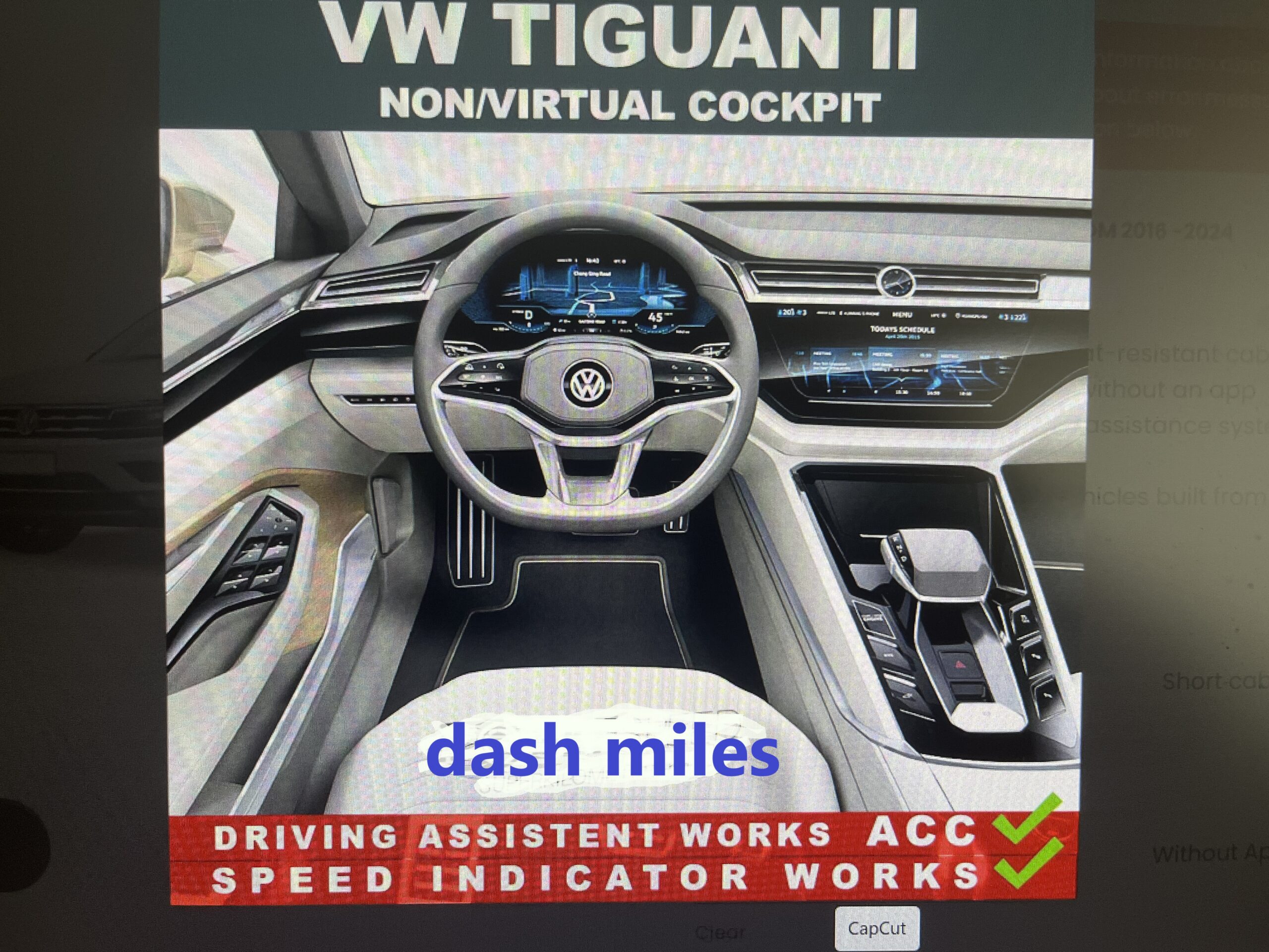 GHOST VAG DASH MILEAGE FREEZER VIRTUAL OR NON VIRTUAL MILEAGE BLOCKER FOR VOLKSWAGEN TIGUAN II