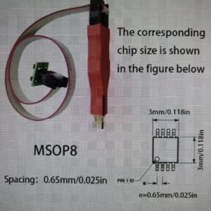 EEPROM RED POGO MSOP 8 PIN ADAPTER & Guide Cap THIS RED ONE MOST USED!!!!!