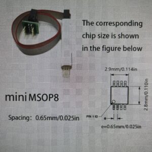 EEPROM WHITE POGO MINI MSOP 8 PIN ADAPTER & Guide Cap