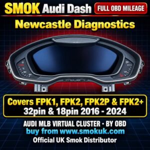 A FULL OBD Audi Dash Master 2016-2024 BOSCH VIRTUAL COCKPIT by FULL OBD SMOK Covers FPK1, FPK2, FPK2P & FPK2+ 32pin & 18pin 2016-2024 Clusters available ONLY to customers who own UHDSFD